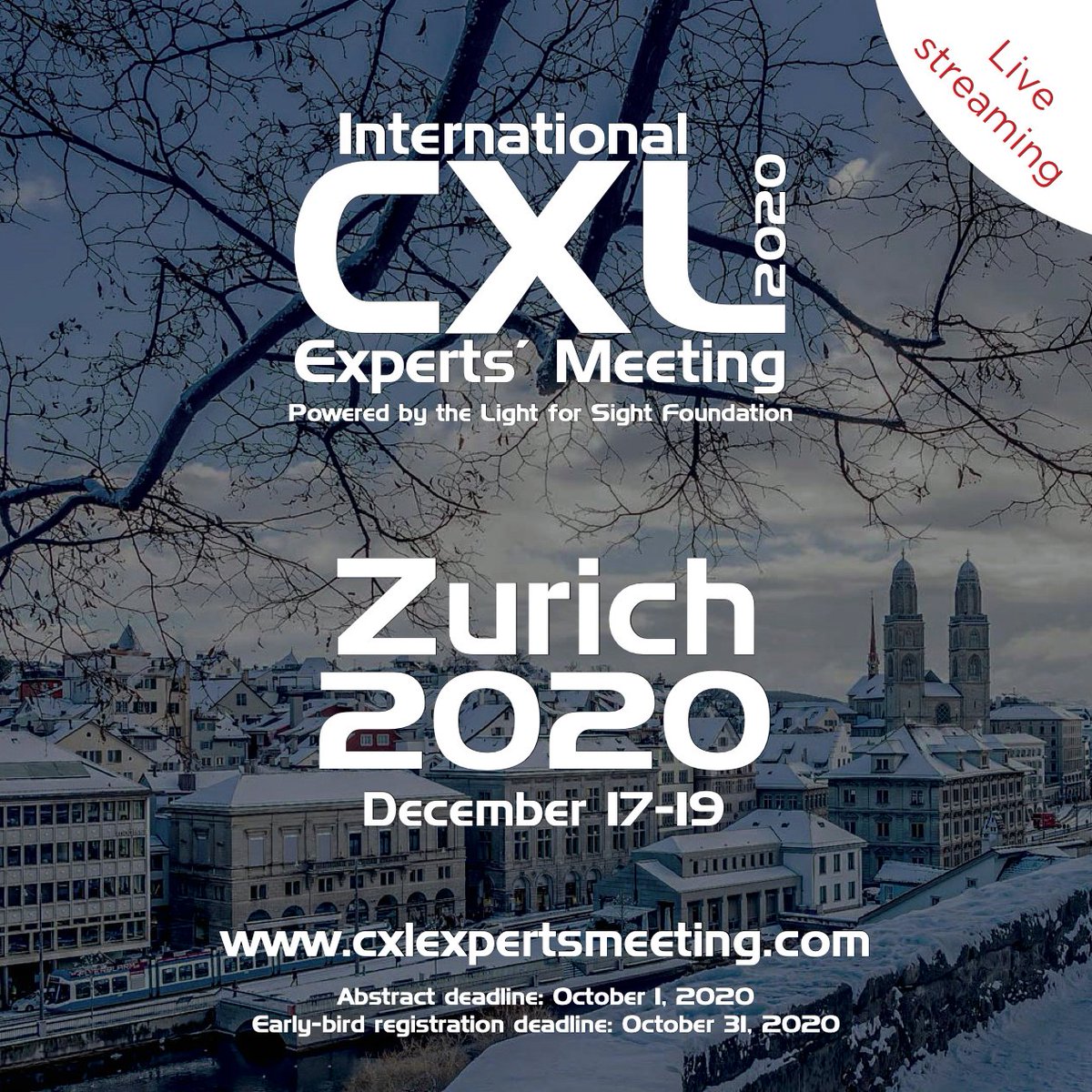 mazensinjab's tweet photo. Save the date...
Happy to be part of.
Proud to be a faculty member.
Thank you Farhad Hafezi and Nikki Hafezi for your kind invitation.
#CXL_Expert_Meeting
#CXL
#Cross_Linking
#Zurich https://t.co/OsOA1gSBWj