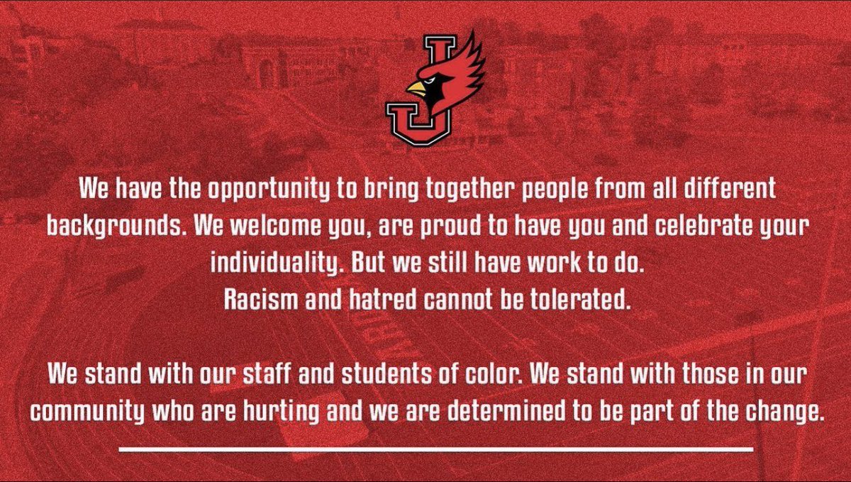JewellHoops's tweet image. Our program is proud to be part of the dialogue moving forward.  We want to help create meaningful change in our program, on our campus, and throughout our community.