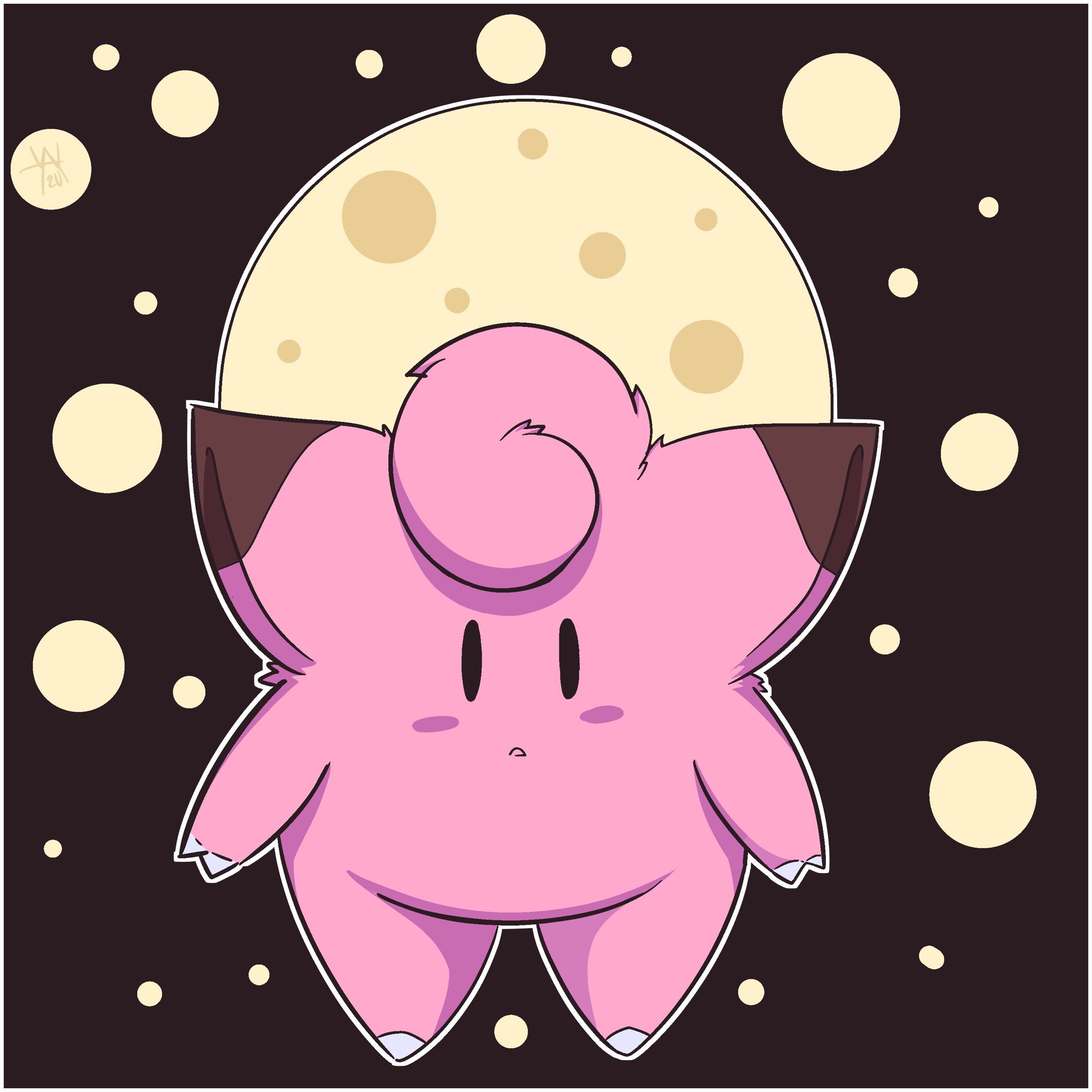MysticWaffle 🍥 on Twitter: "Clefairy Art Not home today, so drawing on my  iPad while out. Was thinking about this Pokémon because of all the Spacex  stuff goin on, go space B)