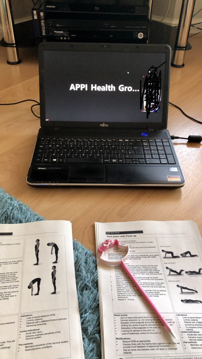 Fun weekend getting my Pilates on from the comfort of my living room #pilates #appi #physio #matworklevel2