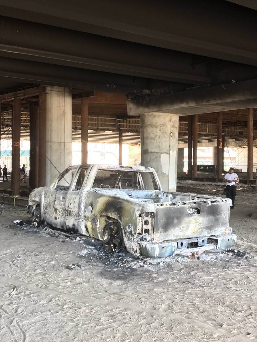 The burning car from last night’s thread