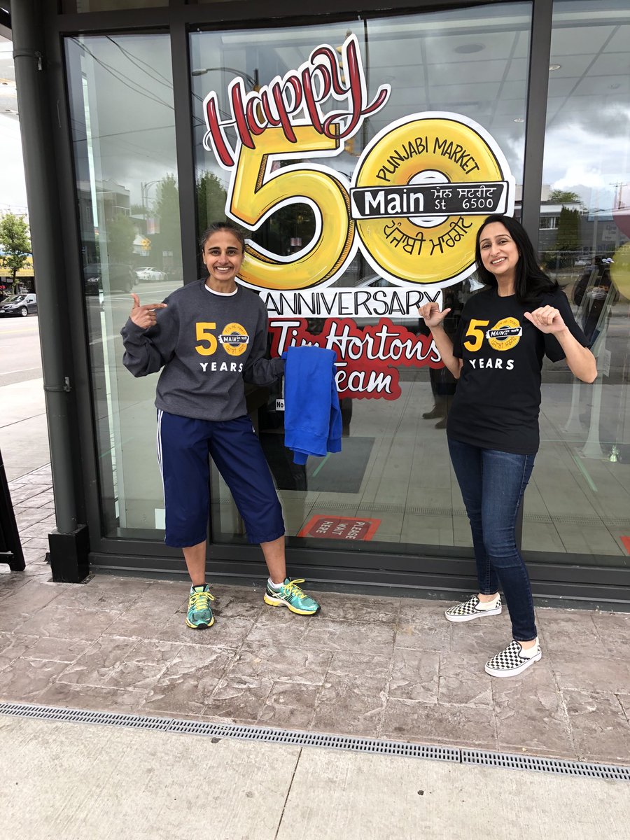 Ms. Sandhu and Ms. Sunner are out celebrating Punjabi Market’s 50th anniversary.  Such great memories from our childhood.   Ms. Sandhu and the market have both been in the same community for 50 years!  ⁦<a href="/VSB39/">Vancouver School Board</a>⁩