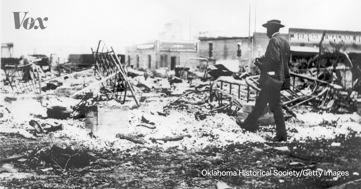 voxdotcom's tweet image. May 31 and June 1 mark the 99th anniversary of the 1921 Tulsa race massacre, when a white mob descended on an affluent black community in Tulsa, Oklahoma. 

It was covered up for decades.

bit.ly/3ev9Swi