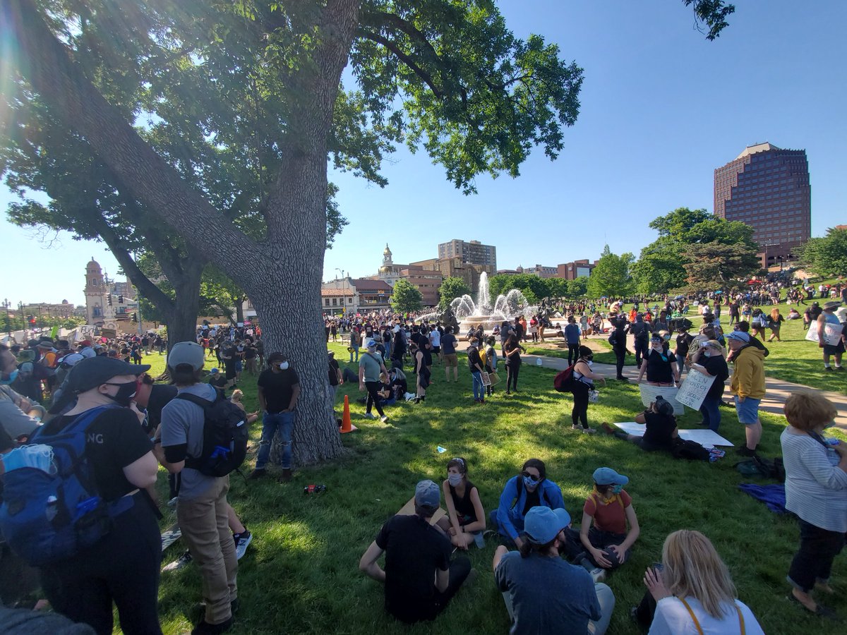 So proud of everyone who came out today in the heat, in their masks to protest #BlackLivesMatters #KansasCityprotest #kcprotests