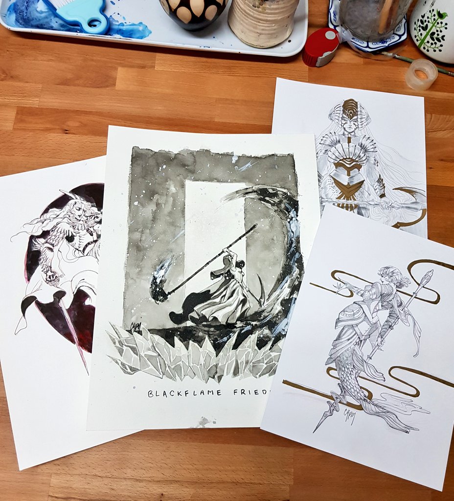 Listed these 4 originals up for purchase on the online store. All profits will be donated to Northstar Health Collective!

https://t.co/4ba6AvPUxQ 