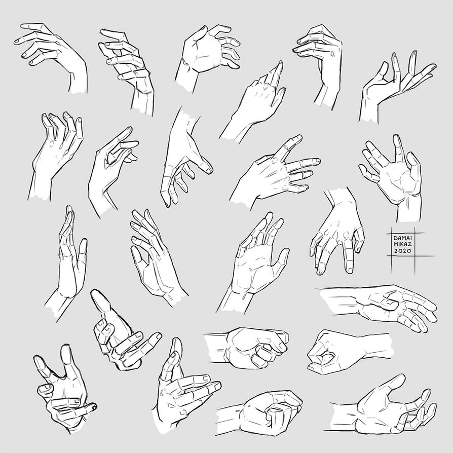 When uninspired, this artist draws hands! 

🎨  "Sketchdump February 2020 [Hands]" by @DamaiMikaz: https://t.co/NkBkmPeCkQ 
#Hands #DigitalArt #SketchDump 