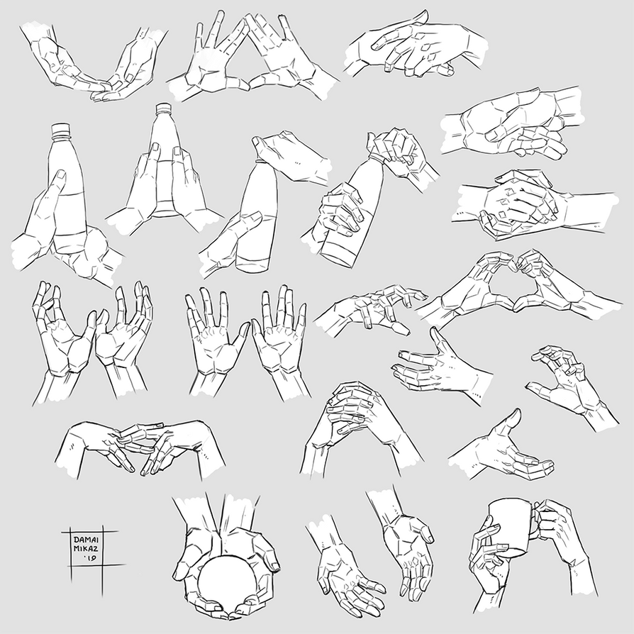 When uninspired, this artist draws hands! 

🎨  "Sketchdump February 2020 [Hands]" by @DamaiMikaz: https://t.co/NkBkmPeCkQ 
#Hands #DigitalArt #SketchDump 