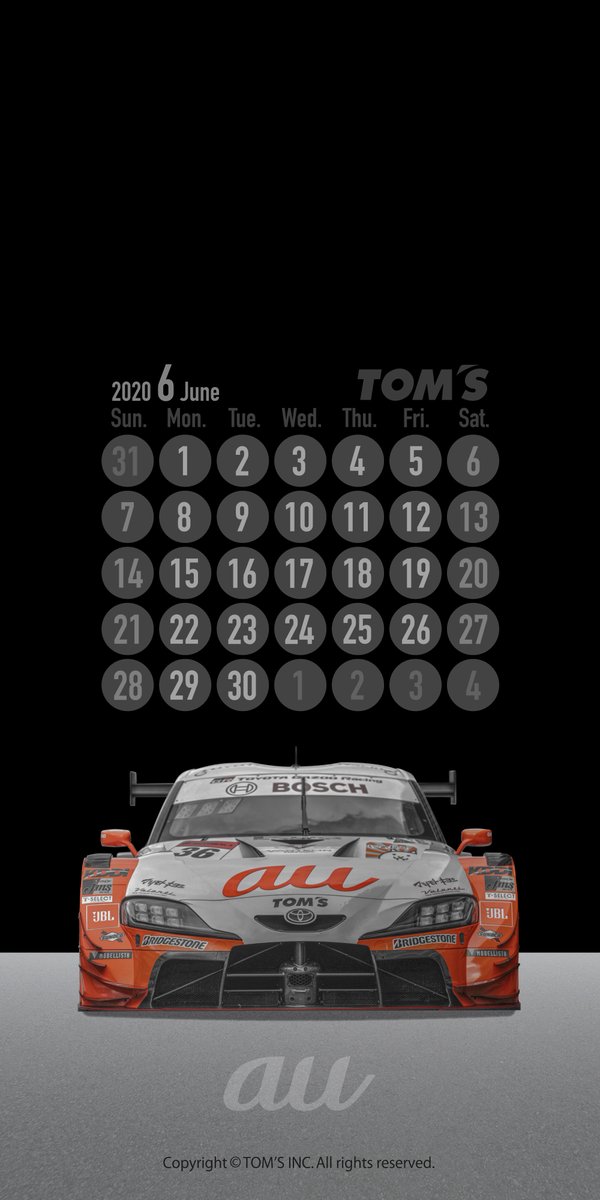Tom S Racing در توییتر 本日の ロック画面 カレンダー Tgr Team Au Tom S Au Tom S Gr Supra ホーム画面用は Tomsracing スマホ壁紙 で検索してみてください Supergt Grスープラ スープラ Tomsracing 壁紙 Au T Co Mrxxnk9hav