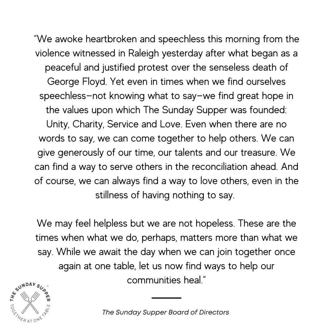 HarrisV's tweet image. #togetheratonetable @SundaySupperUSA