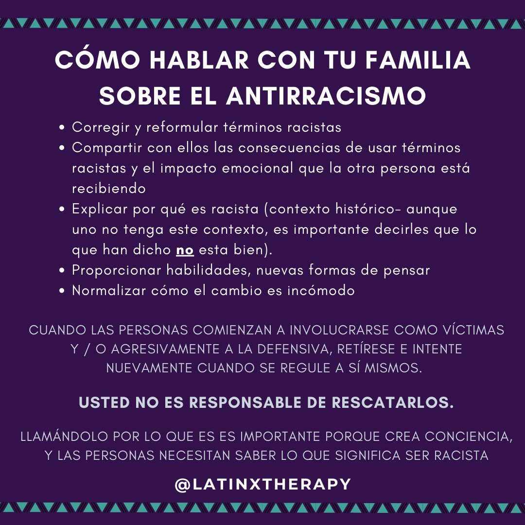 Mi gente, lets do the work in our homes, too!