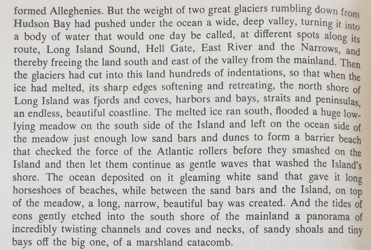 This passage on how glaciers shaped Long Island is just a beautiful piece of writing.