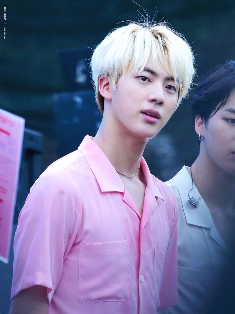 pink really is jin’s colour.