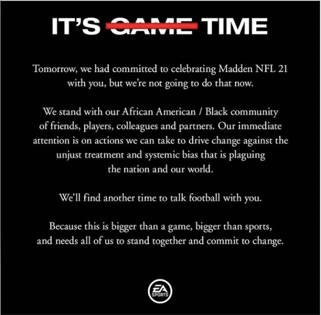 This is why we love <a href="/EAMaddenNFL/">Madden NFL 26</a>   We will get back to this but for now we invite you to #BeYourOwnHero and we hope you find ways to serve and lift up others during these very difficult times.