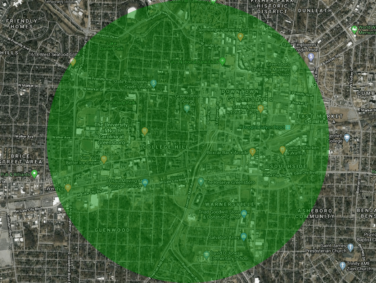 jamesleegilbert's tweet image. #ForgottenFields It would be six years after UNC started playing football before they played in Greensboro, NC and after they had already played in six other states and the District of Columbia. Venue not located.