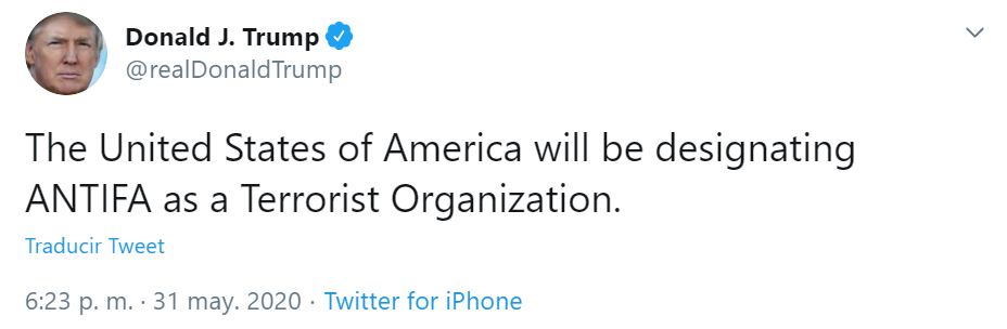 Su país ha invadido, saqueado y destruido otros países.
EEUU se dedica a causar el terror para mantener a todo el mundo bajo su yugo.
Todo el que les lleve la contraria, tendrá terribles consecuencias (bloqueos, embargos).

Pero luego los terroristas somos los antifascistas
✊🔻