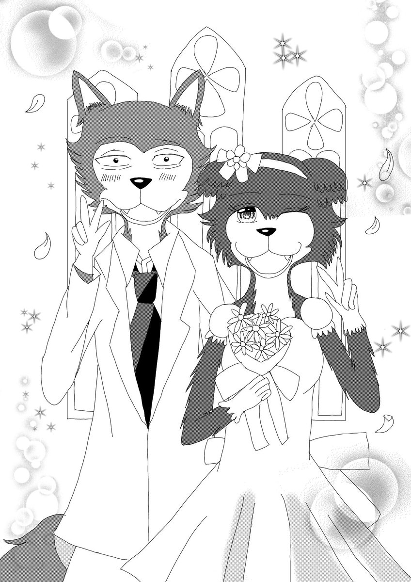 しゅんた 今月描いた絵を晒そう 5月に描いたイラストです 6月はもっと頑張ってbeastarsイラスト描かなきゃ ง W ง