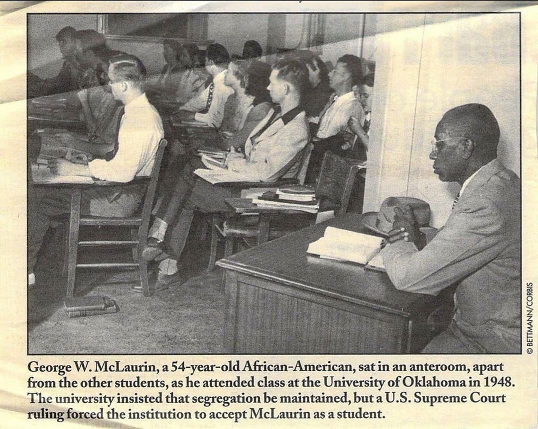 hasmibakhtiar's tweet photo. Belum lama, tahun 1948 Oklahoma univ, US, memaksa seorang mahasiswa berkulit hitam duduk terpisah dari mahasiswa berkulit putih. Islam sejak ribuan tahun lalu telah memandang Bilal yang hitam sama mulianya dg Abu Bakar yang Arab. Terus mereka mau ngajarin umat Islam HAM?😂😂 https://t.co/2dGpArRoDu