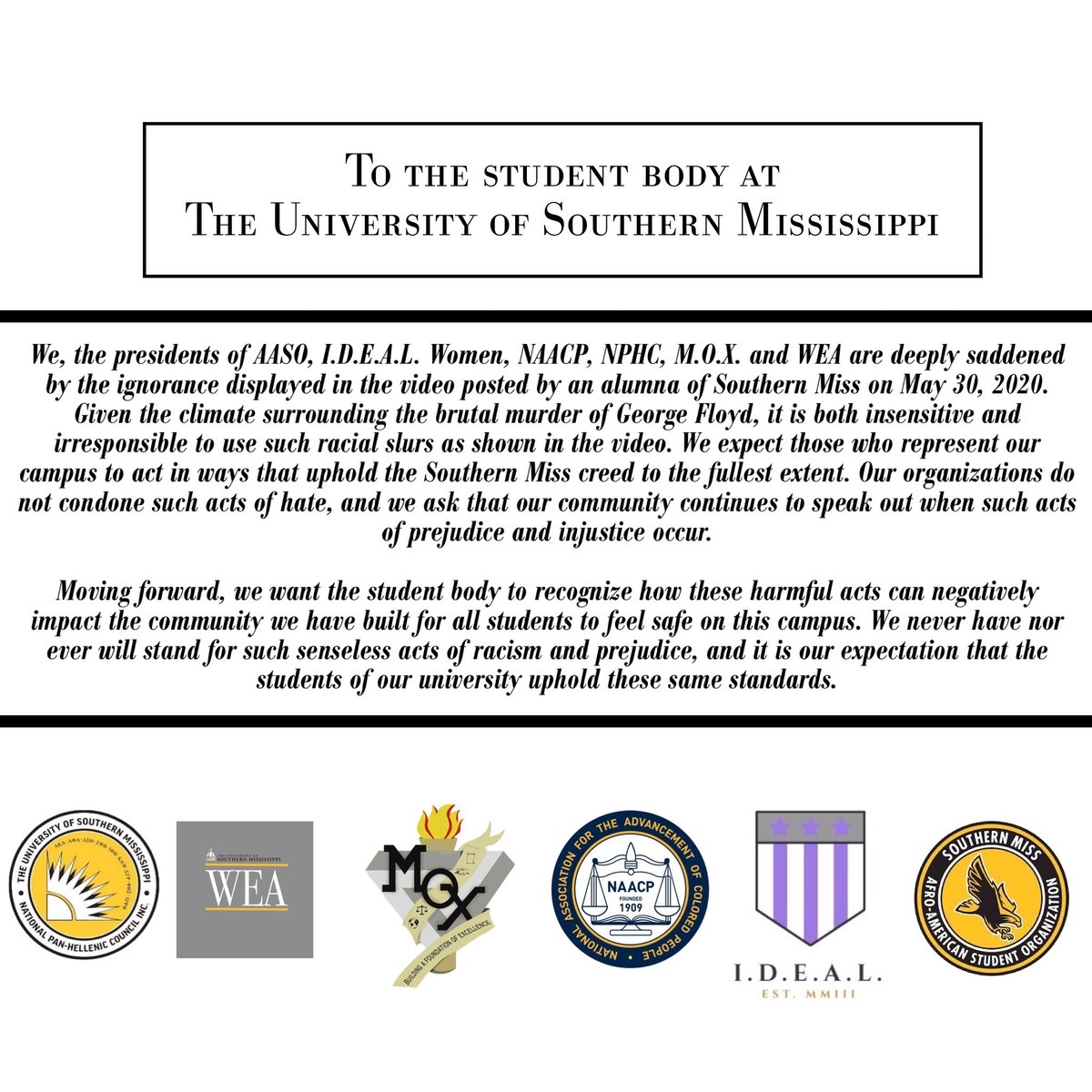 Southern Miss NPHC tweet media