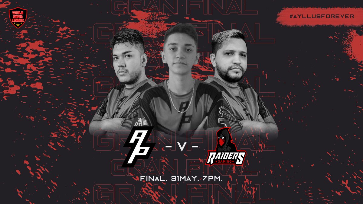 #CR | ¡FINAL!

🏆 | <a href="/WSL_CR/">En desarrollo</a>
🆚 | @RaidersGamingGG
📅 | Final
🕒 | 19:00 🇵🇪

No hay mejor manera de terminar la Temporada que con una Final...

Bueno, en realidad, si hay mejor manera y es ganandola.

¡Con todo Familia, a por el Titulo!

#GoAyllus #AyllusForever
