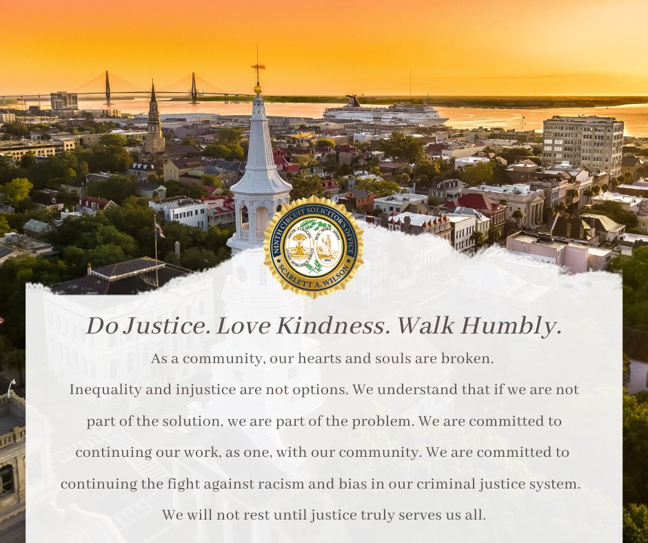 Do Justice. Love Kindness. Walk Humbly.
#scsolicitor9
#charleston