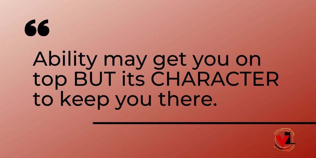 LantzVirtual's tweet image. "Ability may get get you on top BUT its CHARACTER to keep you there"