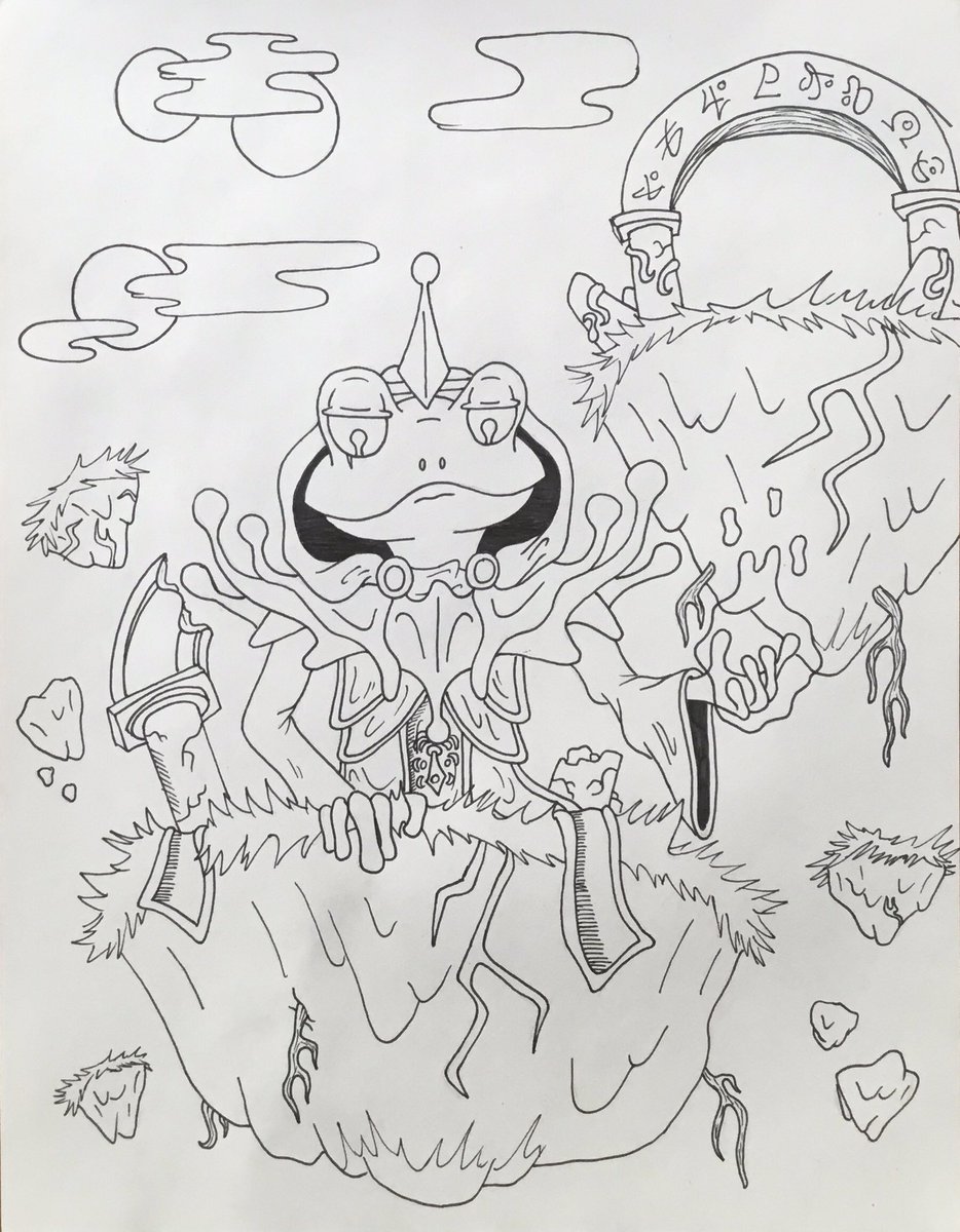 JAStudios2's tweet photo. Lord Frögg the deceiver 🐸 #frog #fantasy #digitalart https://t.co/RU6hu7LnOO