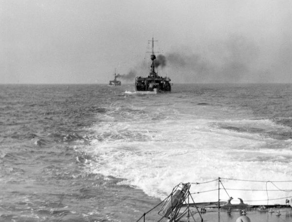 HMS Severn was towed to German East Africa by fleet of tugs HMS Blackcock, Sarah Joliffe, TA Joliffe, Danube II, Southampton, Revenger. Along with HMS Mersey helped in the destruction of SMS Königsberg.She also served after a refit in Egypt 1918 on the River Danube.