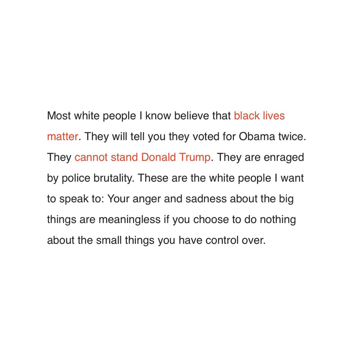 YOU NEED TO FIND YOUR VOICE. YOU NEED TO SPEAK UP. THERE IS SO OTHER OPTION ANYMORE. YOU NEED TO DO WHAT IS RIGHT.  #BlackLivesMatter  