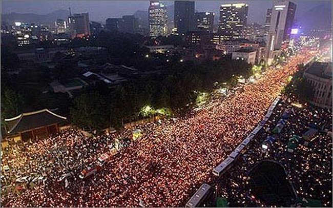 When in Korea there was the candlelight protests (the ones in the pictures, with thousand of people), followed by the impeachment of ex-president Park, I didn't see anyone asking a tweet from 8T5, and that was their own country. No one asked to American artists to talk about it  https://twitter.com/ItalianARMY_BTS/status/1267235513548918792