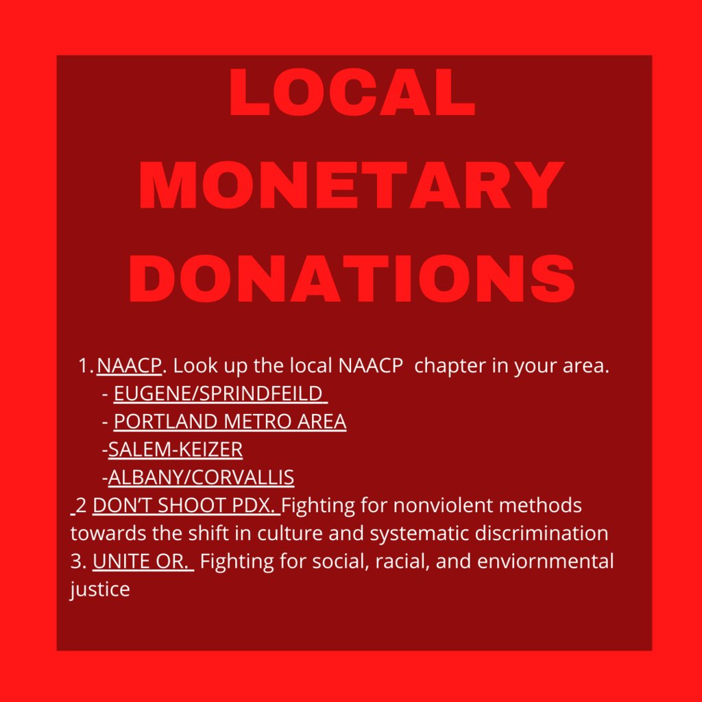 If you're looking for ways to take action other than protesting, donations are a great way to show your support. Here's a list of places and organizations to consider.