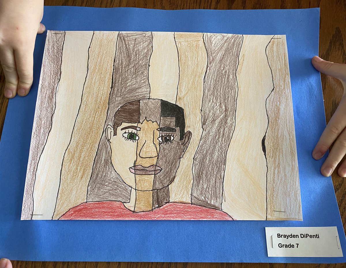 I picked up my son’s artwork at school yesterday. When I got home he told me this piece had been displayed in the school. Very fitting for the current climate. Through the eyes of a 7th grade boy...#ALLLIVESMATER #NordoniaRocks <a href="/DrJoeClark/">Joe Clark</a>