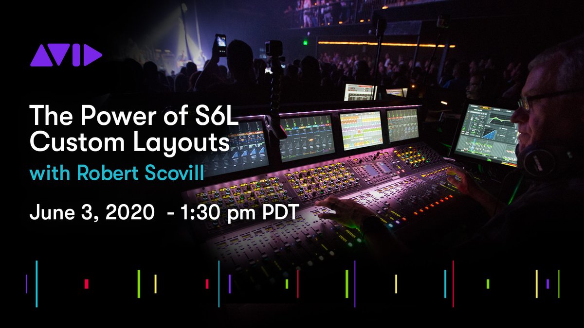 Avid's tweet photo. S6L Super Powers! Join @RobertScovill as he showcases the power and flexibility of custom layouts

▶️ https://t.co/bjeabWCMW8
⠀
#avid #s6l #customlayouts #webinar #livesound https://t.co/3EQA47bIxq