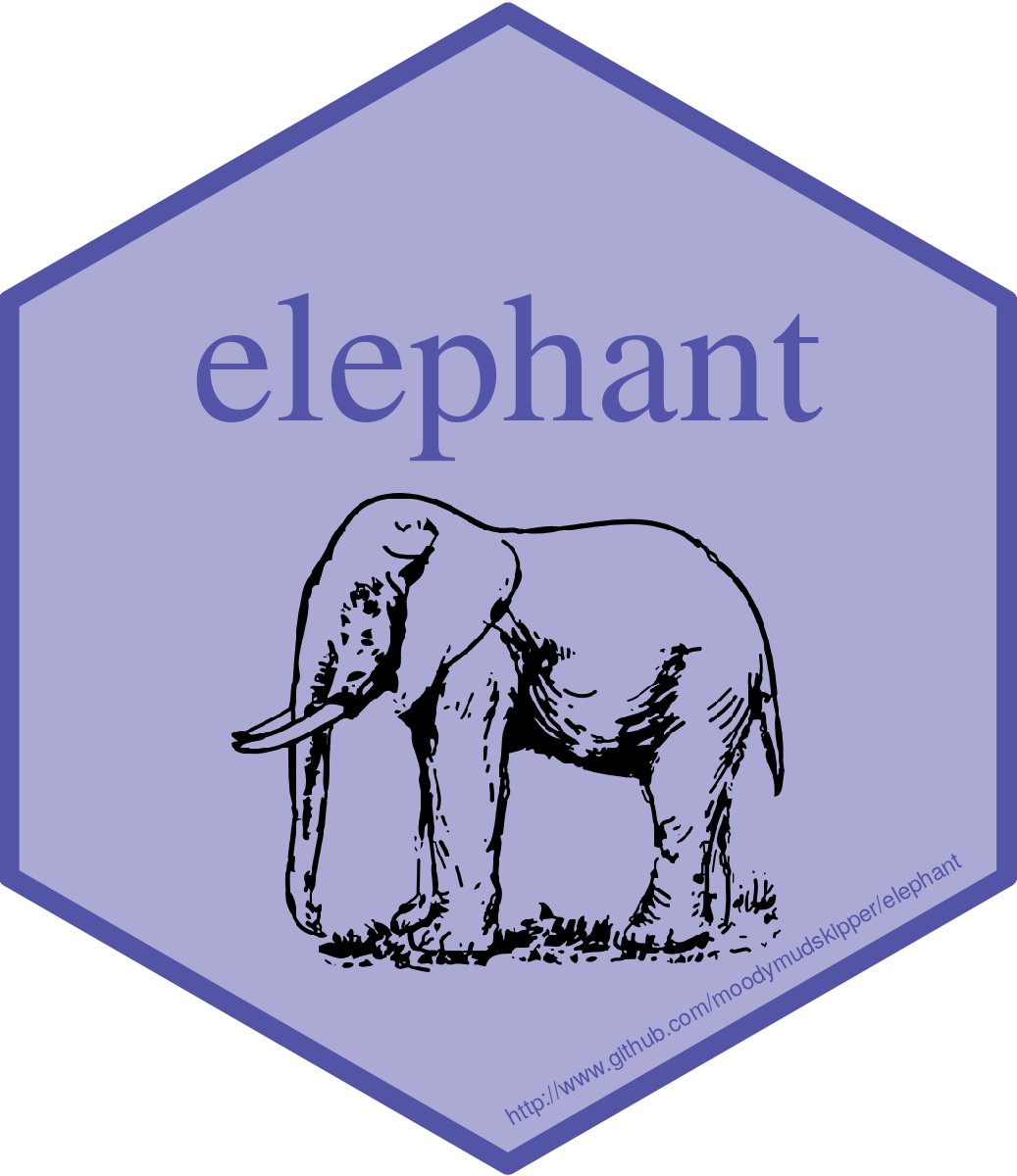 Here's a  #rstats package that helps your variables remember how they got there. Just a quick experiment/proof of concept. https://github.com/moodymudskipper/elephant(as always  @_ColinFay 's  https://connect.thinkr.fr/hexmake/  is great to build a quick logo!)