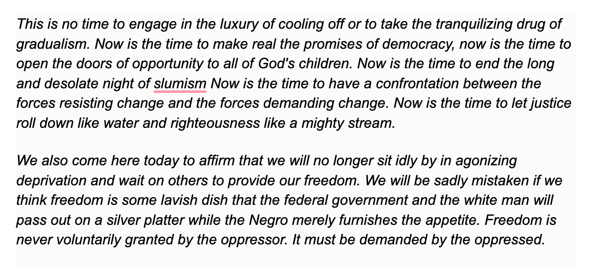 Here is a gift to white people who insist they know what Martin Luther King Jr. would have said.A thread