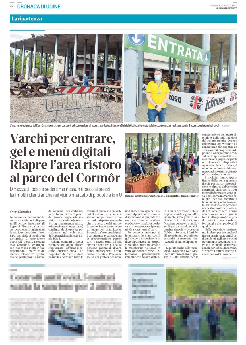 Parco del Cormor sul Messaggero Veneto