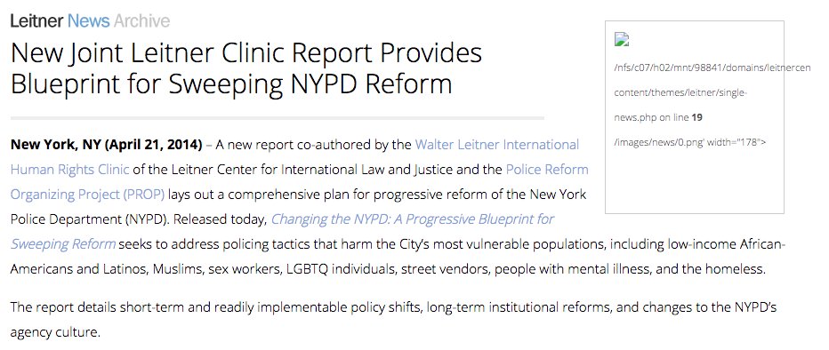 4. While in law school, Rahman co-authored a report published in May 2014 titled “Changing the NYPD: A Progressive Blueprint for Sweeping Reform". (Link for pdf below.) http://www.leitnercenter.org/news/120/  https://archive.vn/0In8y  http://www.policereformorganizingproject.org/prop-reports/  http://web.archive.org/web/20200601001410/http://www.policereformorganizingproject.org/prop-reports/