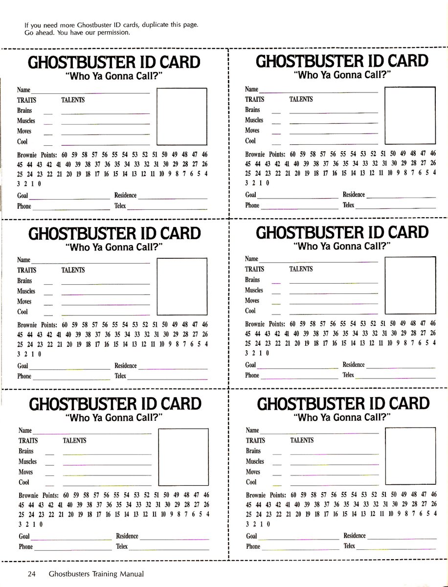 Ghostbusters Id Card