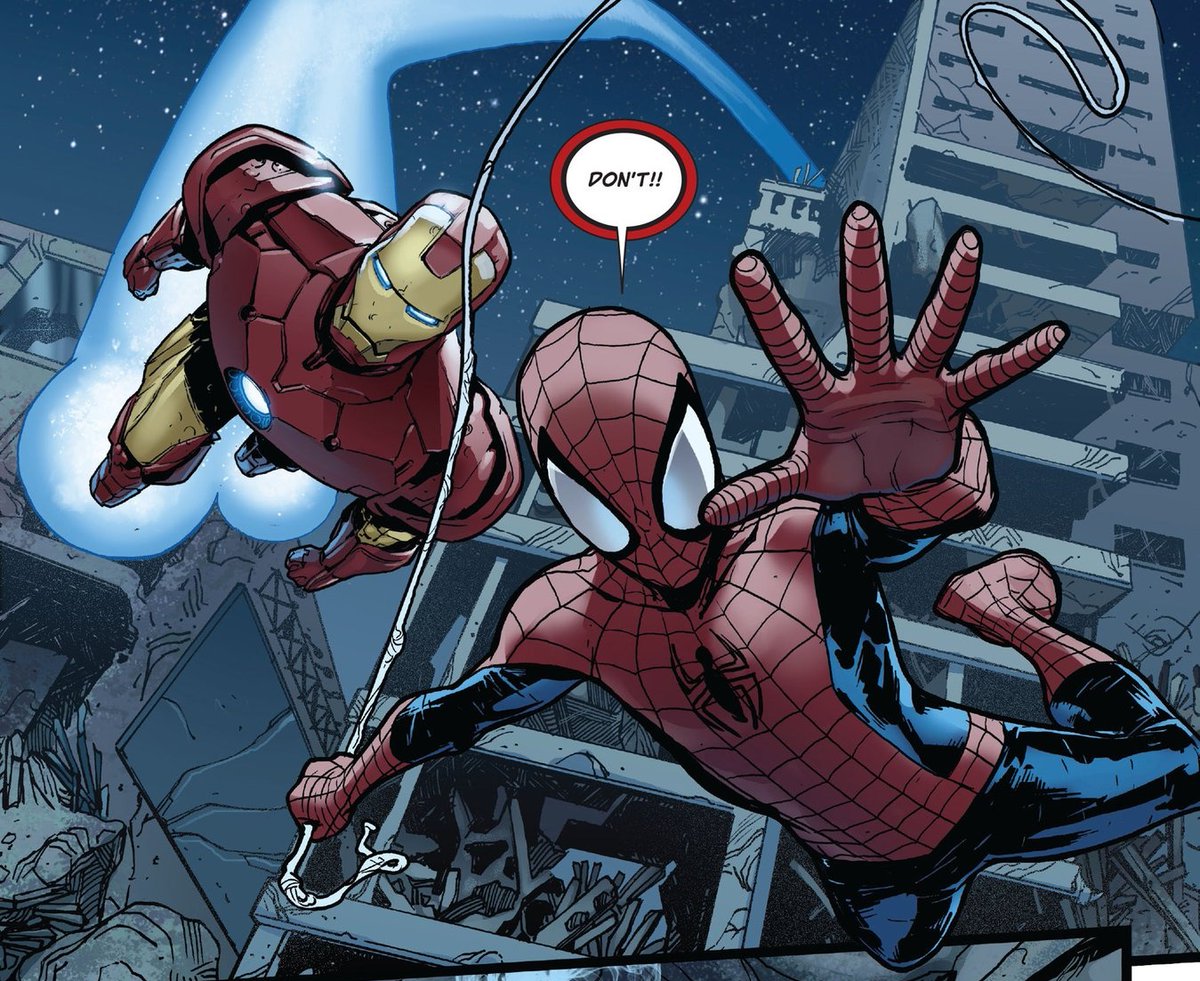 11. Ironman Flying alongside Spiderman (Spiderman Homecoming)