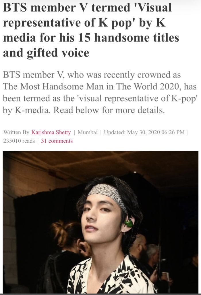 rjll_3095's tweet image. He’s a visual representation of the word Visual, not just K-Pop 😍💜 #KimTaehyung #BTSV #VforVisual @BTS_twt @BangtanINDIA