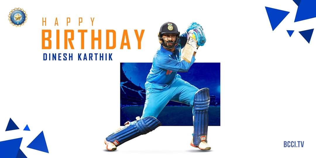 Happy Birthday, Dinesh Karthik  Wish you lots of happiness and success ahead    