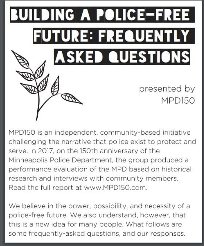 You may hear protesters from US or here call for abolition of the police. Your first impression might be “that is insane and impractical”Fair! It’s a huge concept!This from  @MPD_150 explains how imagining a police-free future is about much more than cops. It’s about systems: