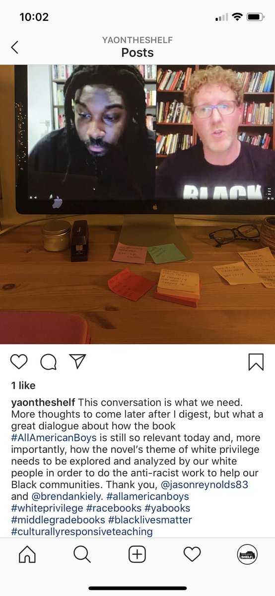 yaontheshelf's tweet photo. Thankful for #AllAmericanBoys and this conversation surrounding the current racism that perpetuates our world. We need to help do the work. #BlackLivesMatter https://t.co/K83i44nxeC