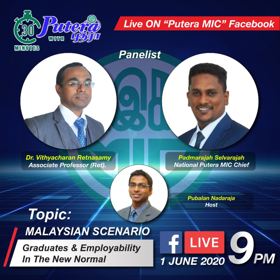 As the Covid-19 pandemic continues to loom, is there a new norm? What is this new norm? Could we ever see some light at the end of the tunnel?  Are we sanguine about surviving this “dark- era”? <a href="/padmaking/">Padmarajah Selvarajah</a> 

Streaming Live ⬇️
facebook.com/puteramic/