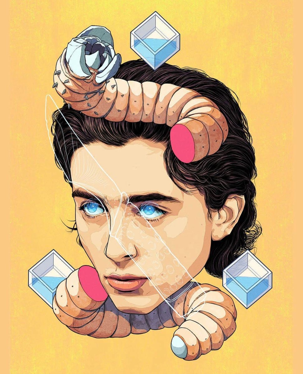 WeDigFilm's tweet photo. Our favourite @dunemovie illustration by @MattChuUK!
#Dune https://t.co/L4AiT49jEw