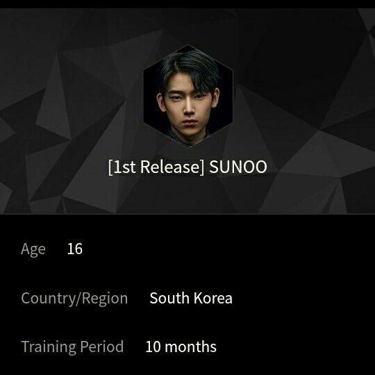 Age: 16Country/Region: South KoreaTraining Period: 10 months