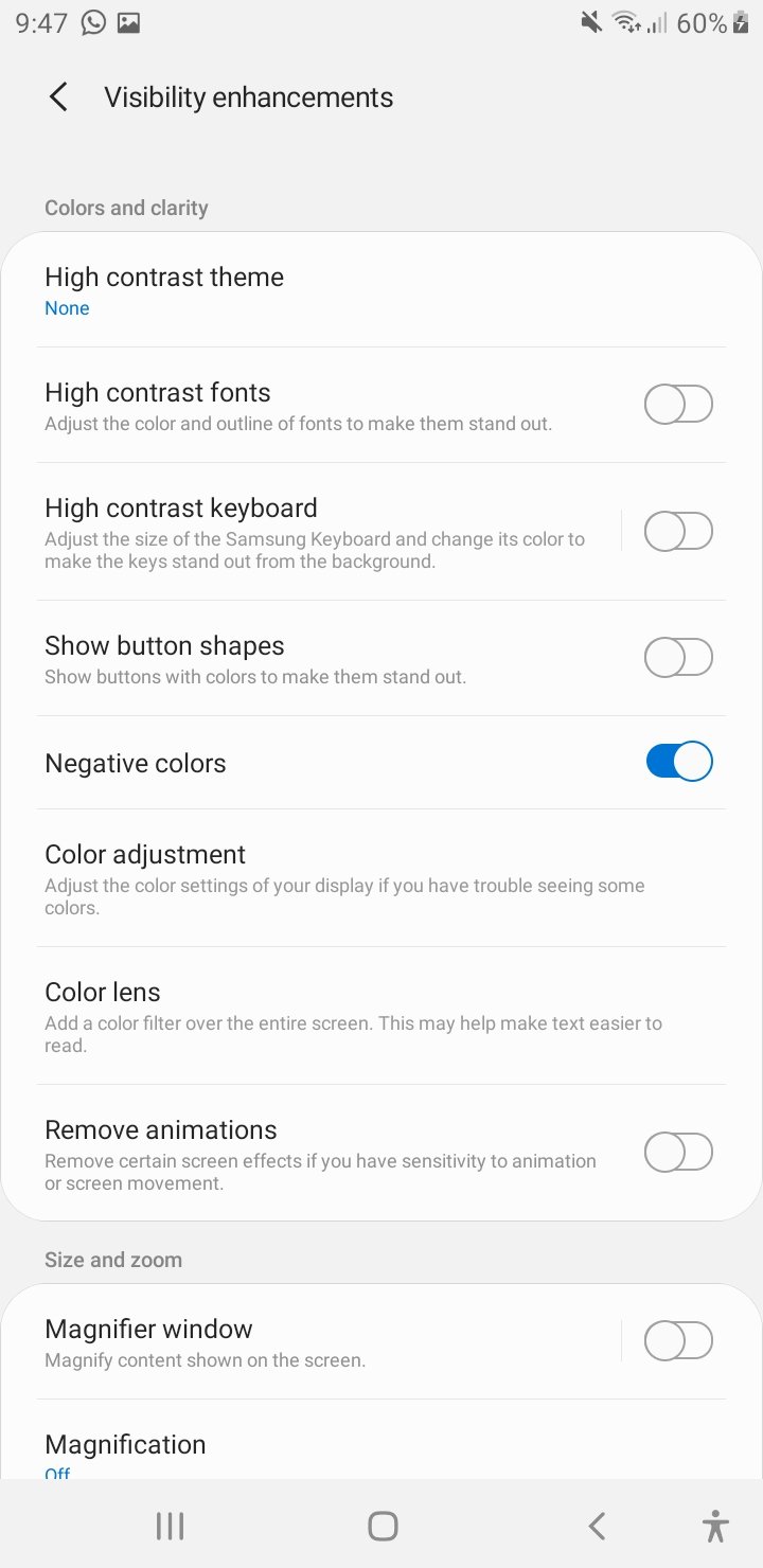 Eroesesi on Twitter: '@teloreyesapi Kalo lu pake samsung ada yg namanya 'negative color' di setting. Semua foto positive di gallery jd negative dan sebaliknya kalo lu motret negative film bisa keliatan jd