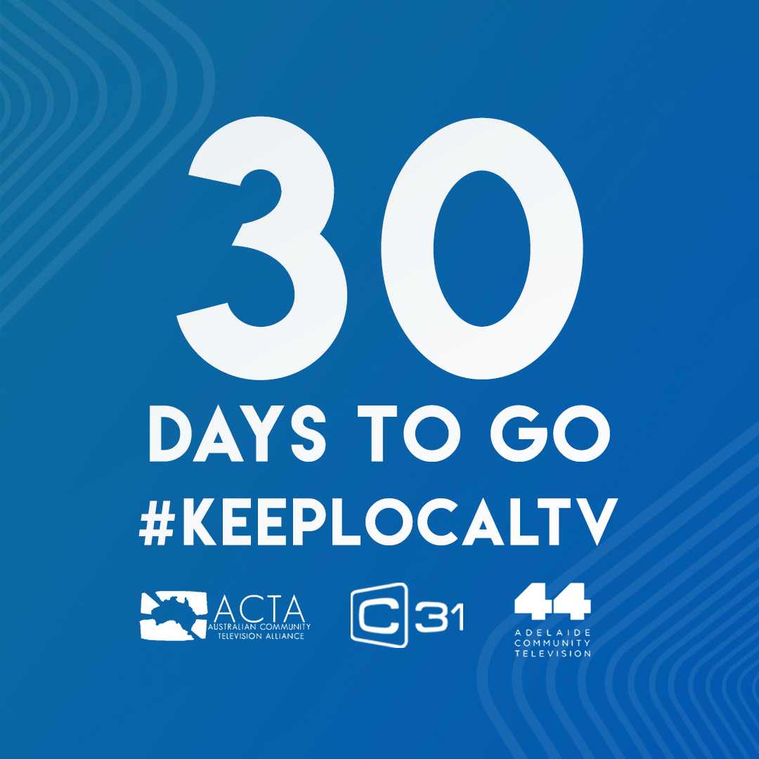 Today marks the final month for Community TV in Australia. As it stands, the Federal Government plans to switch us off on June 30. Minister @PaulFletcherMP, Community TV is worth your support. Before June 30, we hope you’ll make the right decision! #KeepLocalTV @C31Melbourne