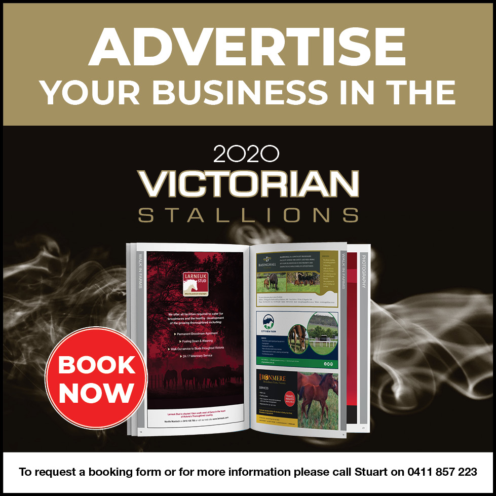 If you wish to book an advertisement in the 2020 Victorian stallions guide, don't delay!