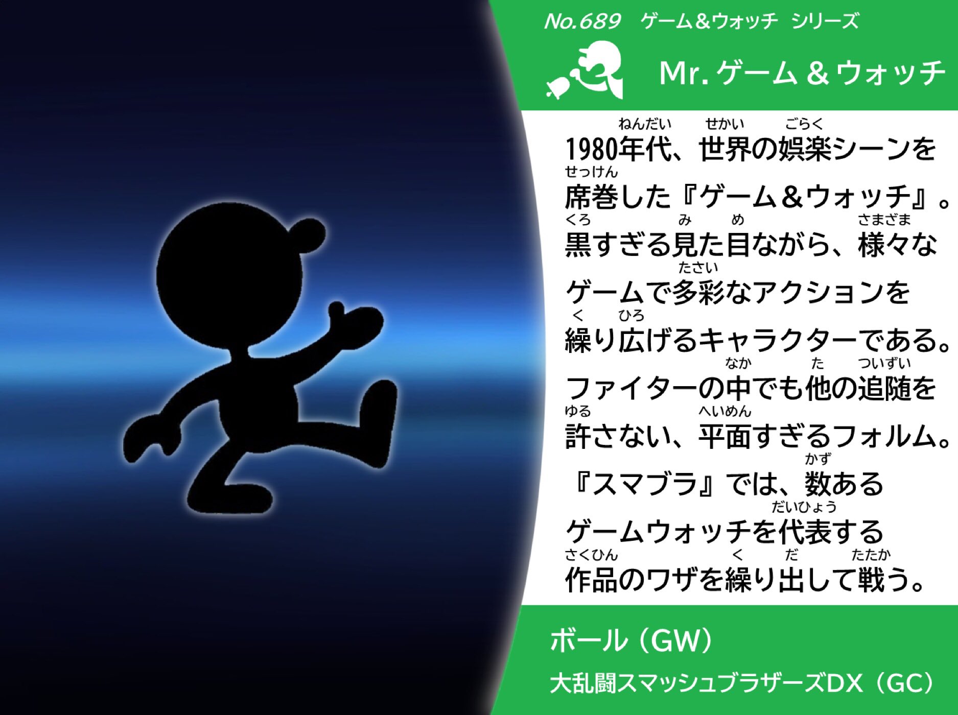 Coc967 Ar Twitter No 6 Mr ゲーム ウォッチ スマブラsp スピリッツ名鑑 初登場時の衝撃たるや Coc967 Ar Twitter No 6 Mr ゲーム ウォッチ スマブラsp スピリッツ名鑑 初登場時の衝撃たるや