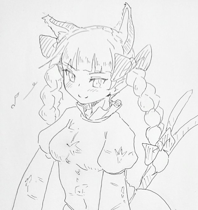 車の中でおりんちゃん描いてたら中学生の子にガン見されてたw 